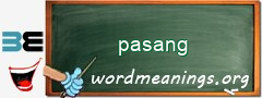 WordMeaning blackboard for pasang